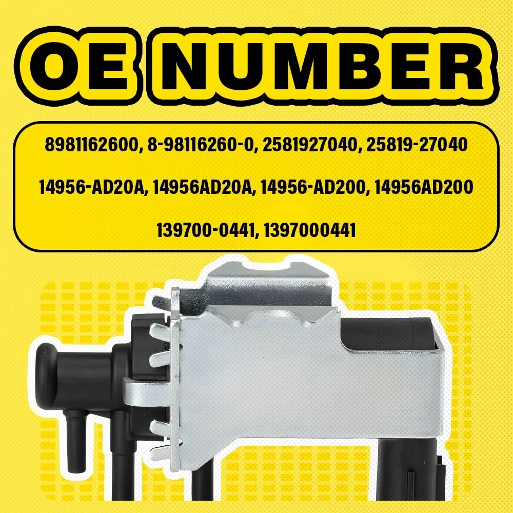Фото 25819-27040 Клапан регулировки давления турбонагнетателя для Toyota RAV4 II ACA21 Avensis CDT220 2.0 D-4D, вакуумный соленоидный переключатель двигателя №1
