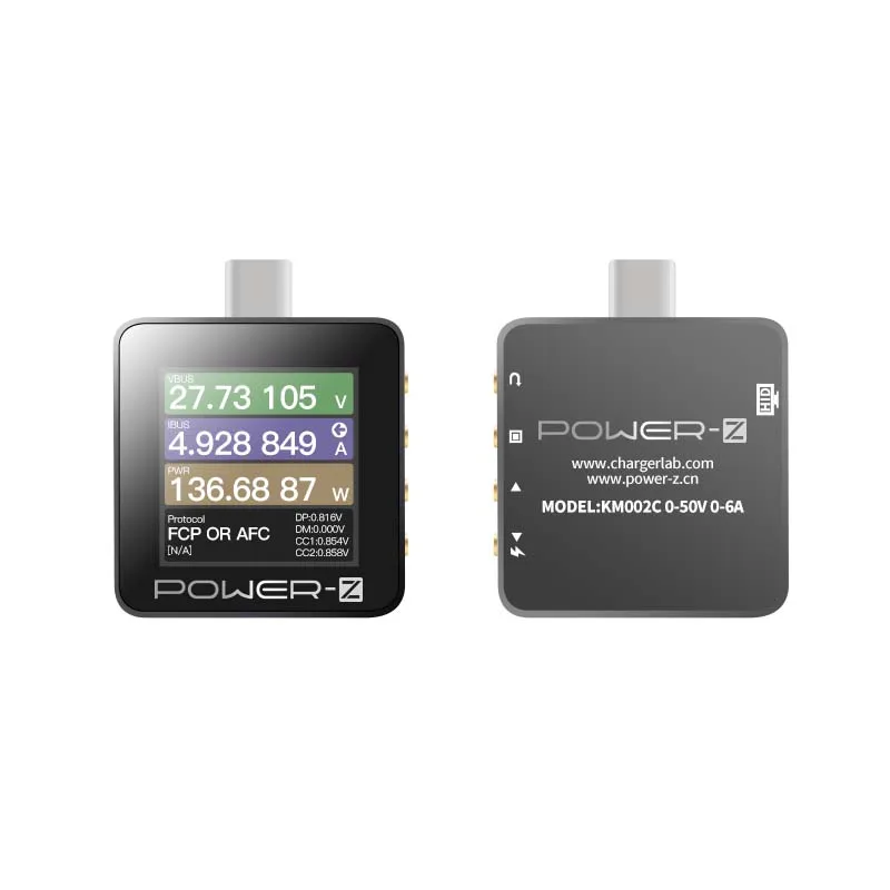

ChargerLAB POWER-Z USB PD3.1 протокол 48В диапазон Dual Type-C тестер KM002C