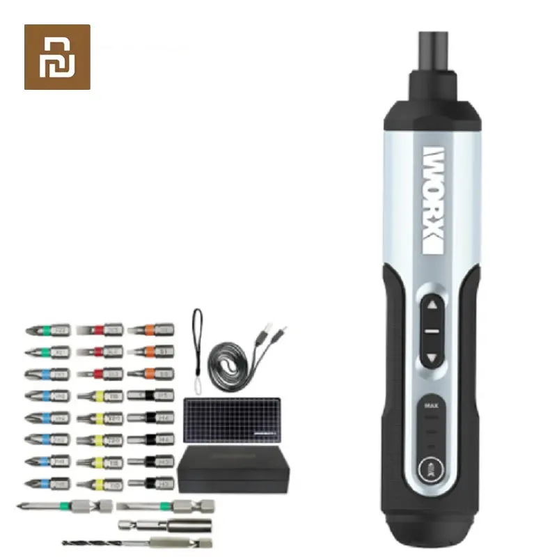 Youpin Worx WX240.1 4V Mini Electrical Screwdriver Set Smart Cordless Screwdriver USB Rechargeable Handle with 28 Bits Set Dri