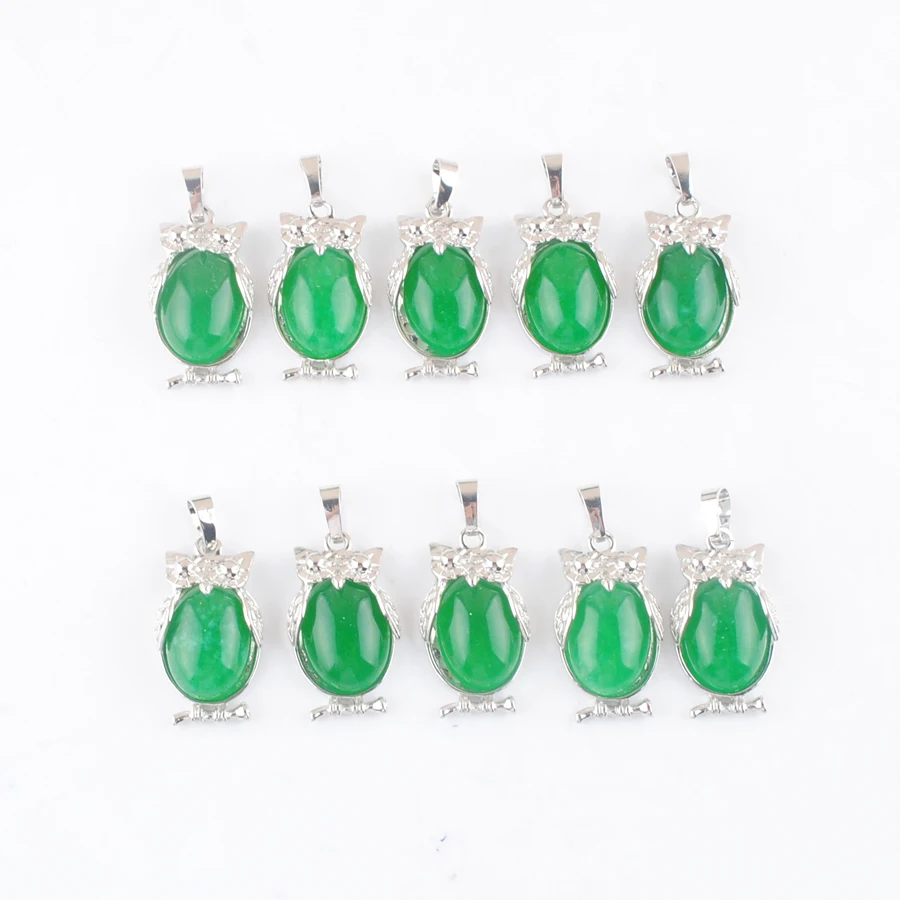 Новая мода 10 шт. милая искусственная сова чакра посеребренный амулет для женщин и