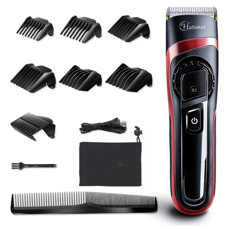 

Men's Waterproof Hair Trimmer Professional Rechargeable Hair Clipper Beard Trimer Electric Hair Cutter Machine For Men 100-240v