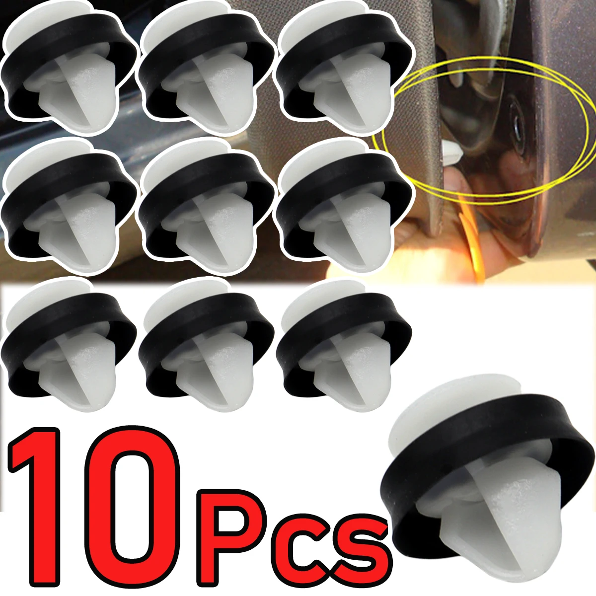 

10X фотоэлемент дверной карты, зажимы, уплотнительное кольцо для Renault Grand сюрик III IV, передние зеркальные крепежные заклепки