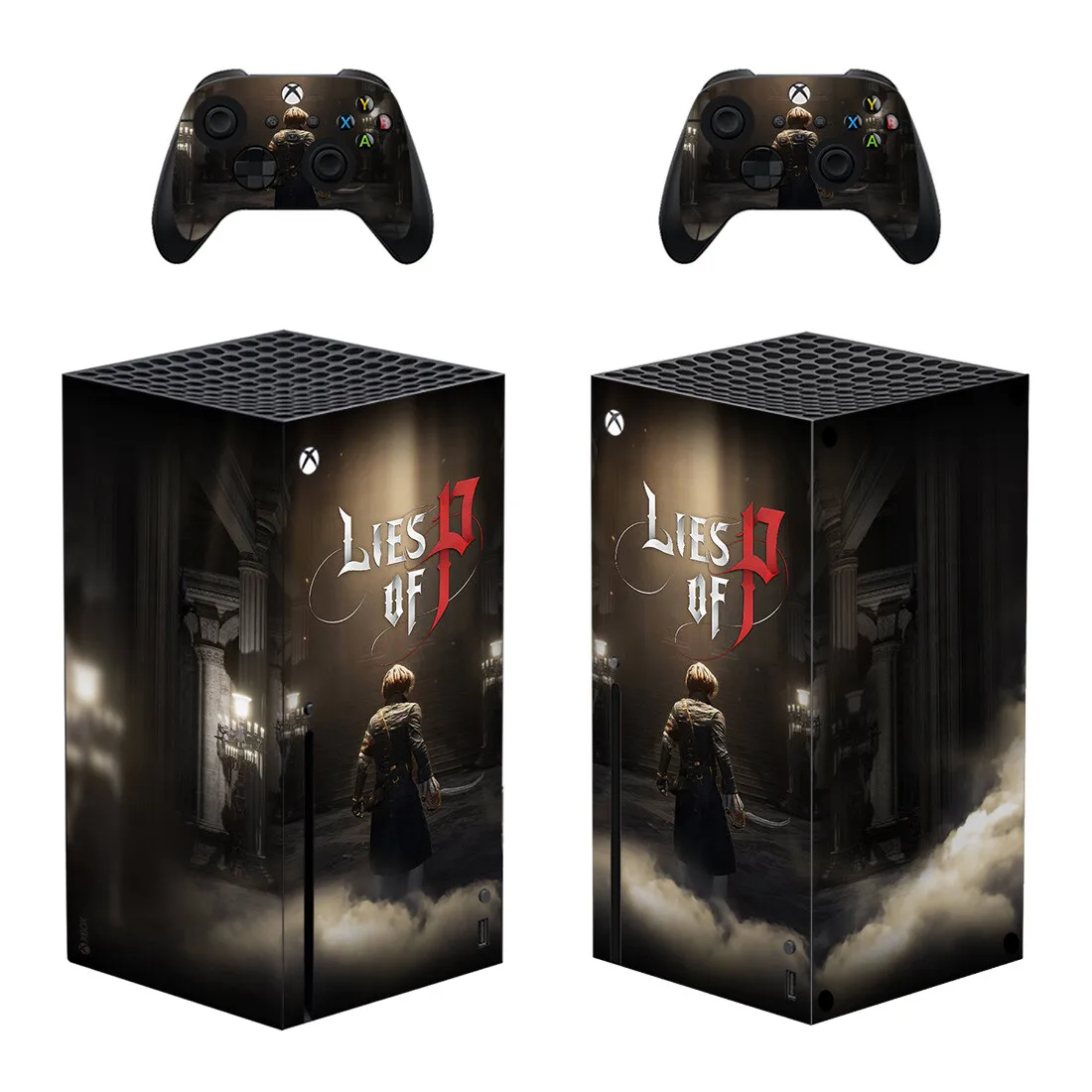 Наклейка для консоли Xbox серии X и 2 контроллера