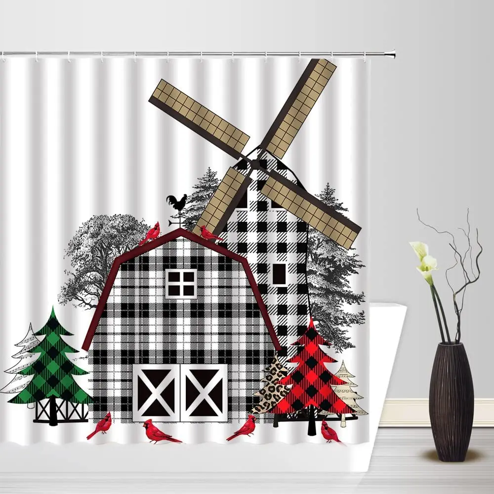 

Curtains Cute Panda Funny Wildlife Green Bamboo Plant Pattern Polyester Printed Home Decor Bathroom Screen Cartoon Animal Shower