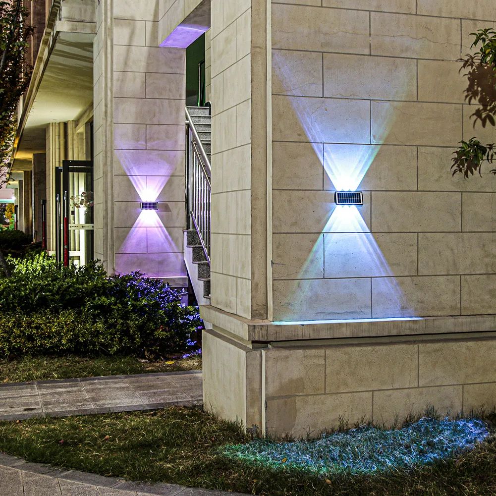 

Настенная декоративная лампа на солнечной батарее с 6 светодисветодиодный, термостойкий двойной настенный прожектор, перезаряжаемый Водон...