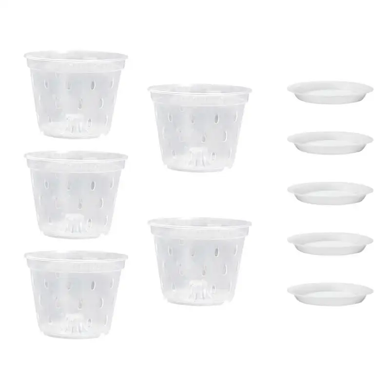 

Orchid Pots For Repotting 5pcs Indoor Outdoor Plants Pots With Drainage Hole Seed Starter Pots For Flower Rose Orchids Pansies