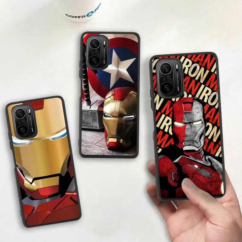 

Marvel superhero Iron Man Phone Case Silicone soft for Redmi 9A 8A Note 11 10 9 8 8T Redmi 9 K20 K30 K40 Pro Max