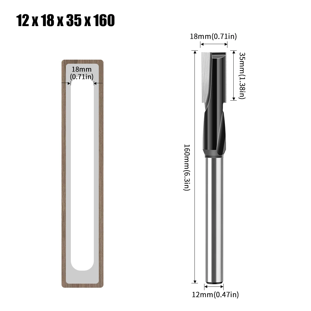 Фреза концевая RCT 12 мм сплав вольфрама и кобальта