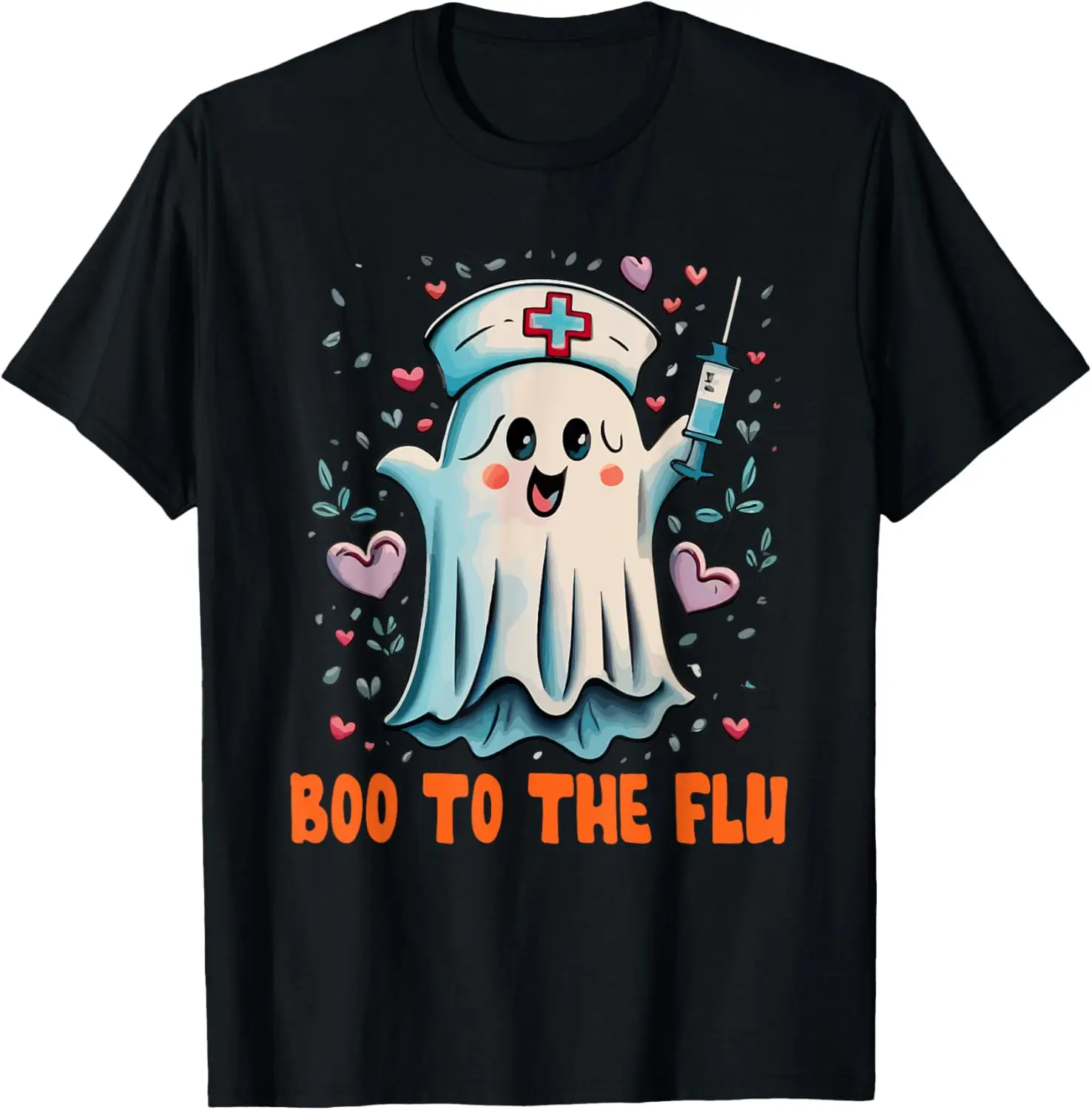Футболка Boo To Flu Ghost в стиле ретро на Хэллоуин