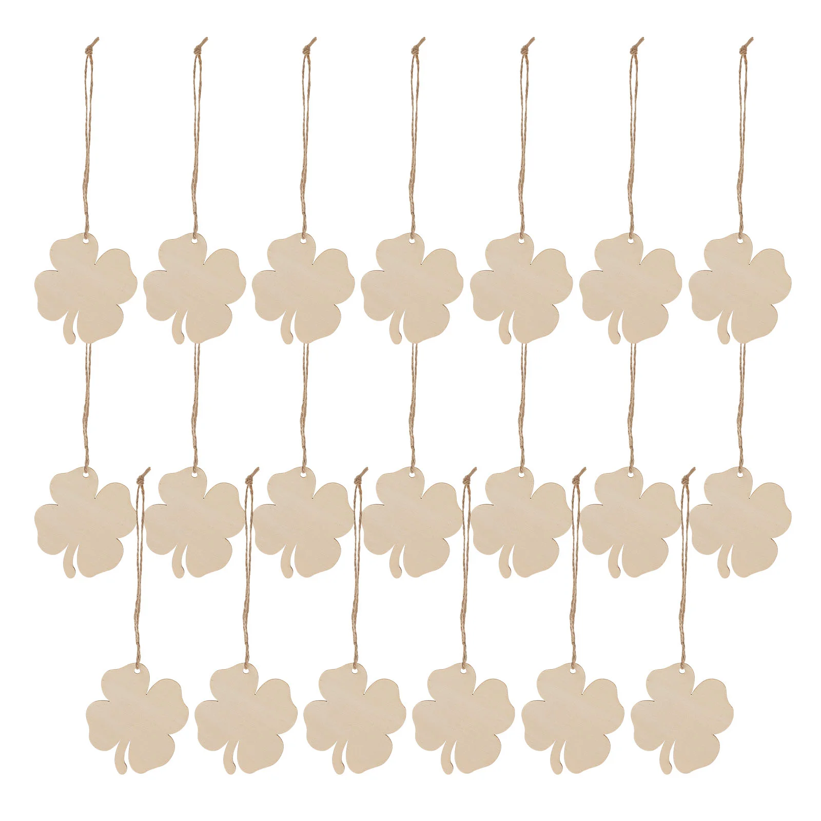 

20 Pcs Adornos Para De Christmas Ornaments Pendant Blank Wooden Cutouts Bamboo DIY Wooden Craft