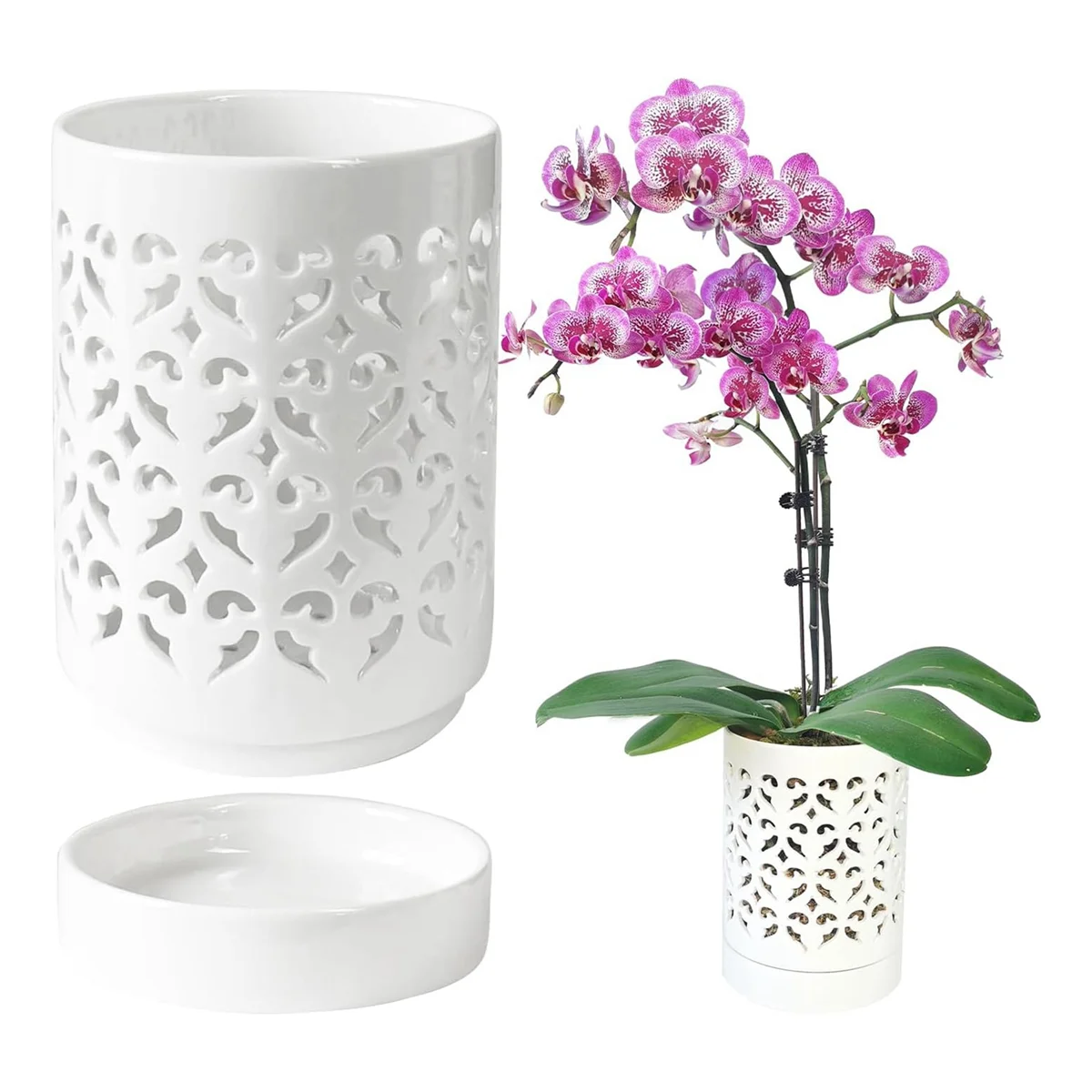 Горшки для орхидей с отверстиями 4-дюймовый керамический горшок орхидеи горшка