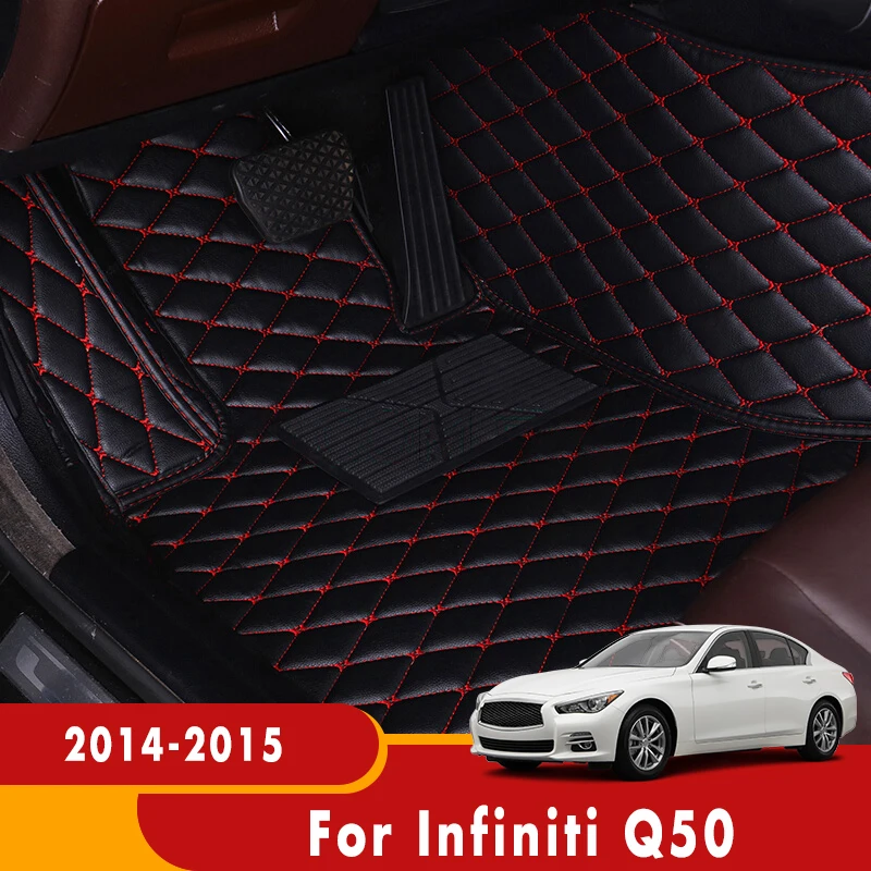 

For Infiniti Q50 2014 2015 Car Floor Mats Auto Interiors Carpets Foot Rugs Dash Custom Covers Artificial Leather Pads