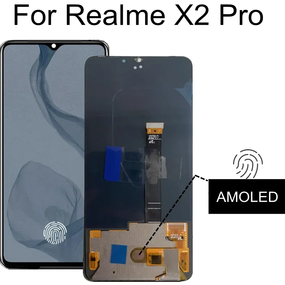 

ЖК-дисплей 6,5 дюйма AMOLED для OPPO Realme X2 Pro rmx830, сенсорный экран в сборе, сменный аксессуар для OPPO Reno ACE, ЖК-дисплей