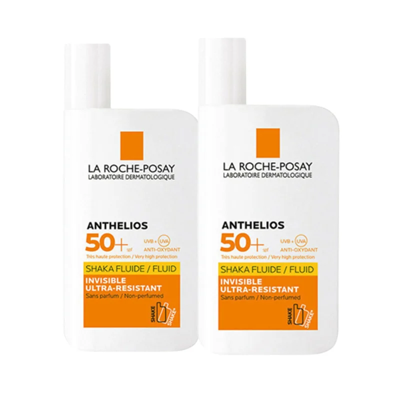 

2pcs La Roche Posay Sunscreen SPF 50+ Face Sunscreen Oil-Free Ultra-Light Fluid Broad Spectrum Universal Tint Body Sunscreen