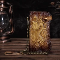 the first layer of tree cream leather cowhide mens multi card position large capacity hand latte bracelet wallet wallet