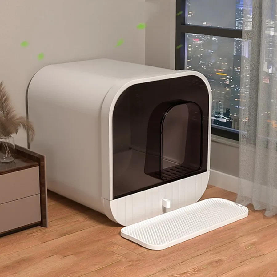 

2023 новый квадратный кошачий наполнитель с высокой боковой крышкой, закрытый скрытый без запаха Портативный дизайн, туалет для кошек, вилла, Arenero, домашних животных