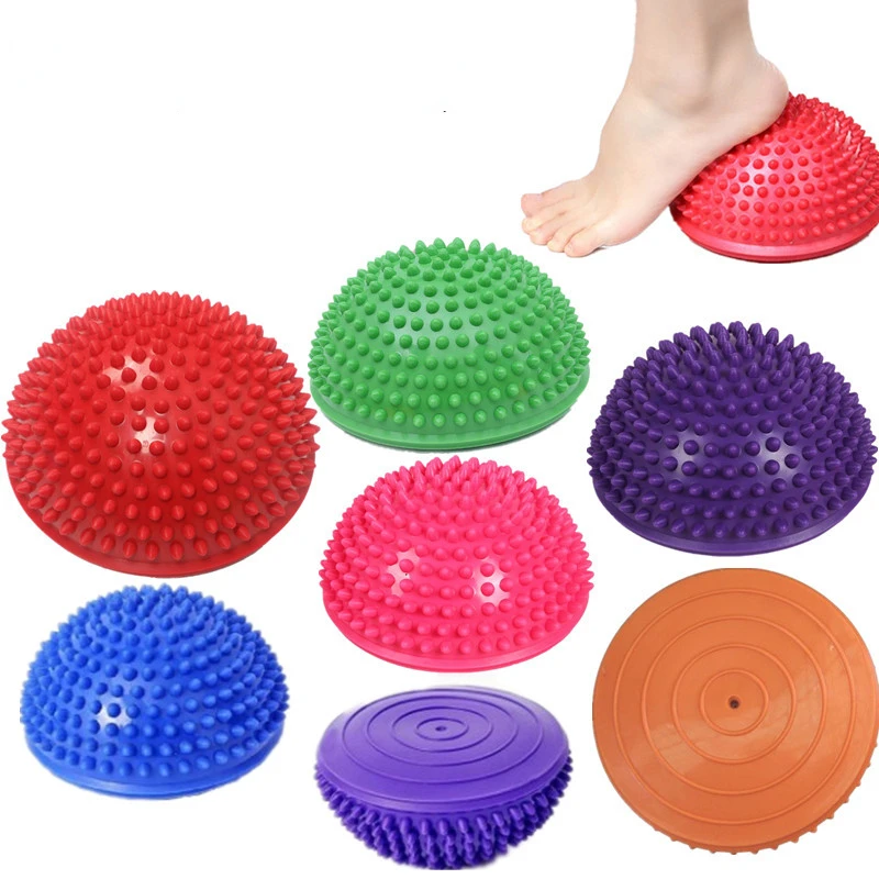 Newly Inflatable Half Sphere Yoga Balls PVC Massage Fitball Exercises Trainer Balancing Ball For Gym Pilates Sport Fitness