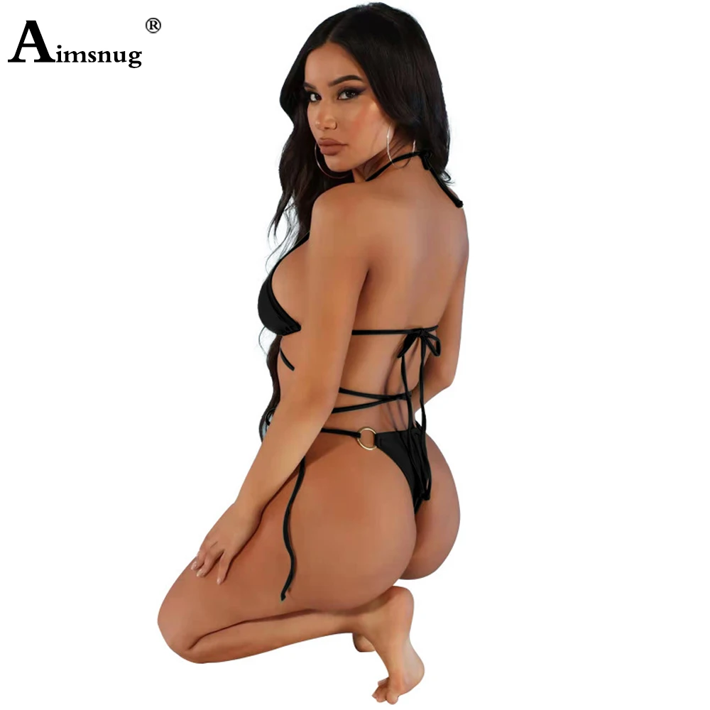 Женские комплекты бикини на шнуровке размера плюс 5xl женский купальник из двух