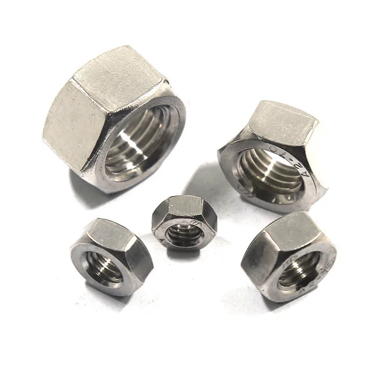 1/10pcs UNC 1/4 5/16 3/8 7/16 1/2 9/16 5/8 3/4 7/8 304 A2-70 Stainless Steel UK US Standard Coarse Thread Hex Nut Hexagon Nut
