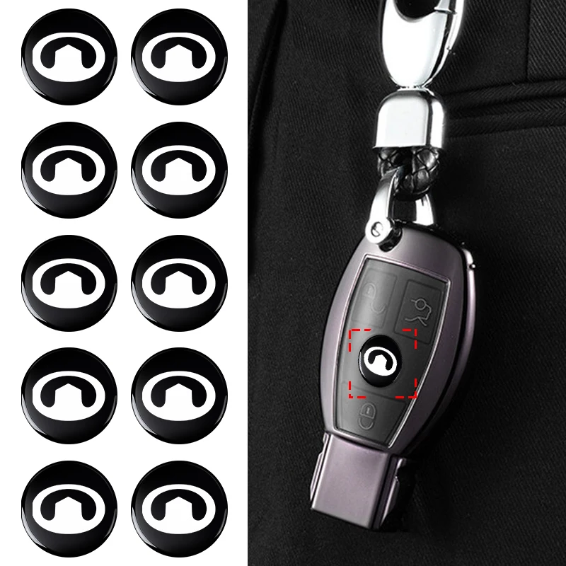 

10pcs Car Remote Key Shell Emblem Stickers for Great Wall Hover H5 H3 Safe M4 Wingle 5 Deer Voleex C30 Car Accessories Decor