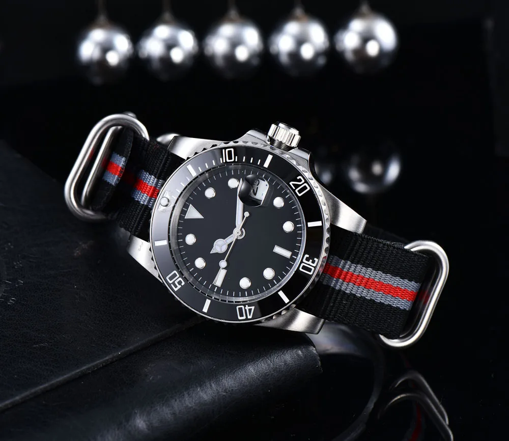 

Men's Automatic Watch NH35 Movement Sapphire Crystal Nylon Bracelet Pin Buckle Luminous Sports Waterproof Mechanical Wristwatch