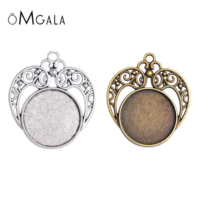 10pcs/lot Punk Pendant Settings Heart Round Cabochon Base Blank Tray For Jewelry Making Diy Handmade Resin Crafts Accessories |