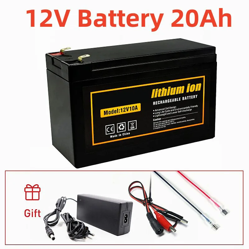 

New 12V Battery 18650 Battery Pack 18650 Lithium Battery Recharable Battery Solar Storage Battery Electric Lighting With Charger