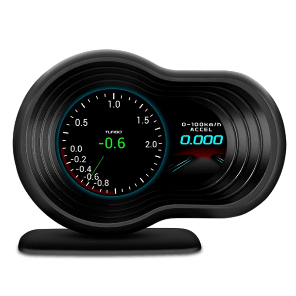 

F9 HUD OBD2 HD Digital Guage Display Head Up Speed Monitoring with Acceleration Turbo Brake Test Car A