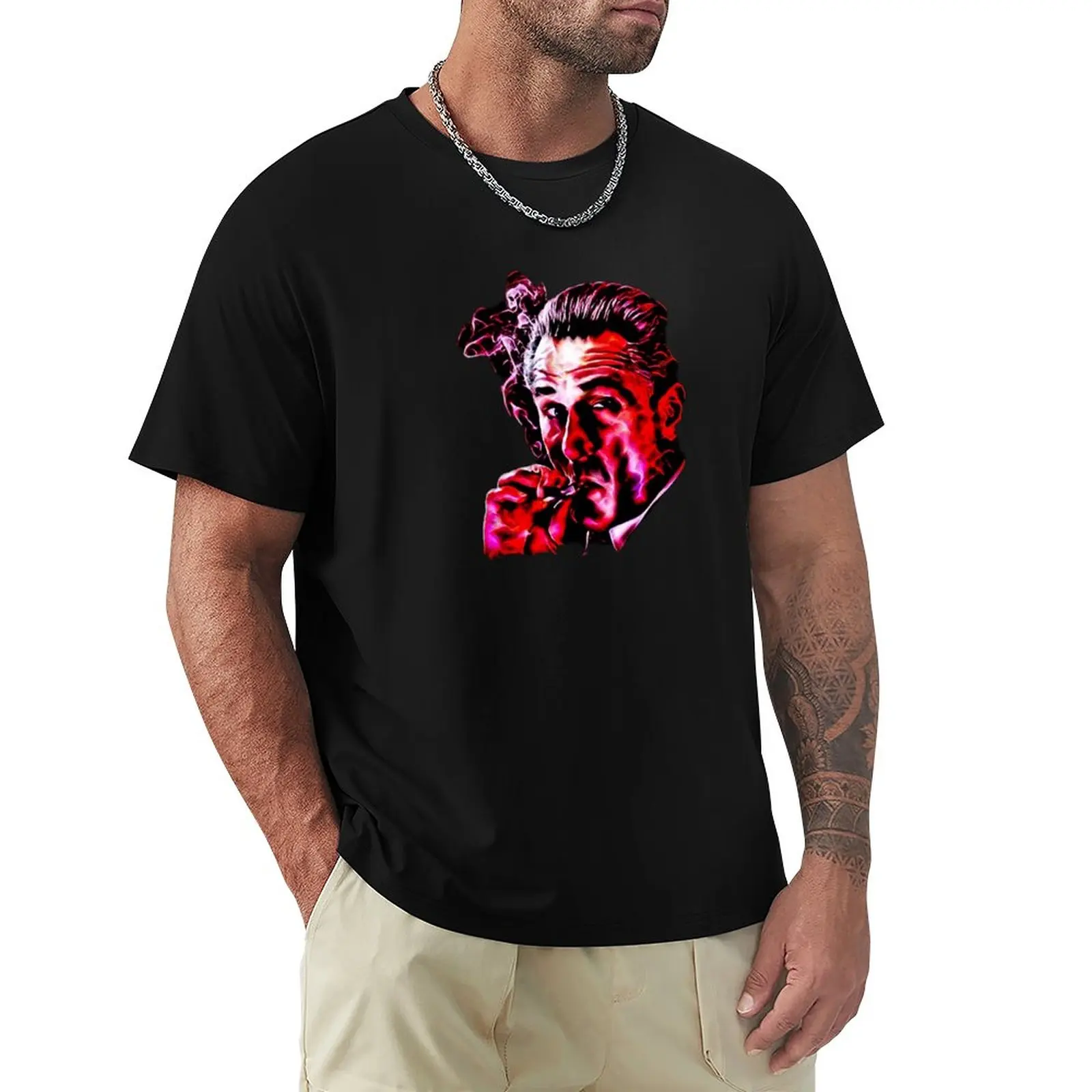 

Robert De Niro Smoking Mafia Gangster Movie Goodfellas Painting T-Shirt Kawaii Clothes Cat Shirts T Shirts For Men