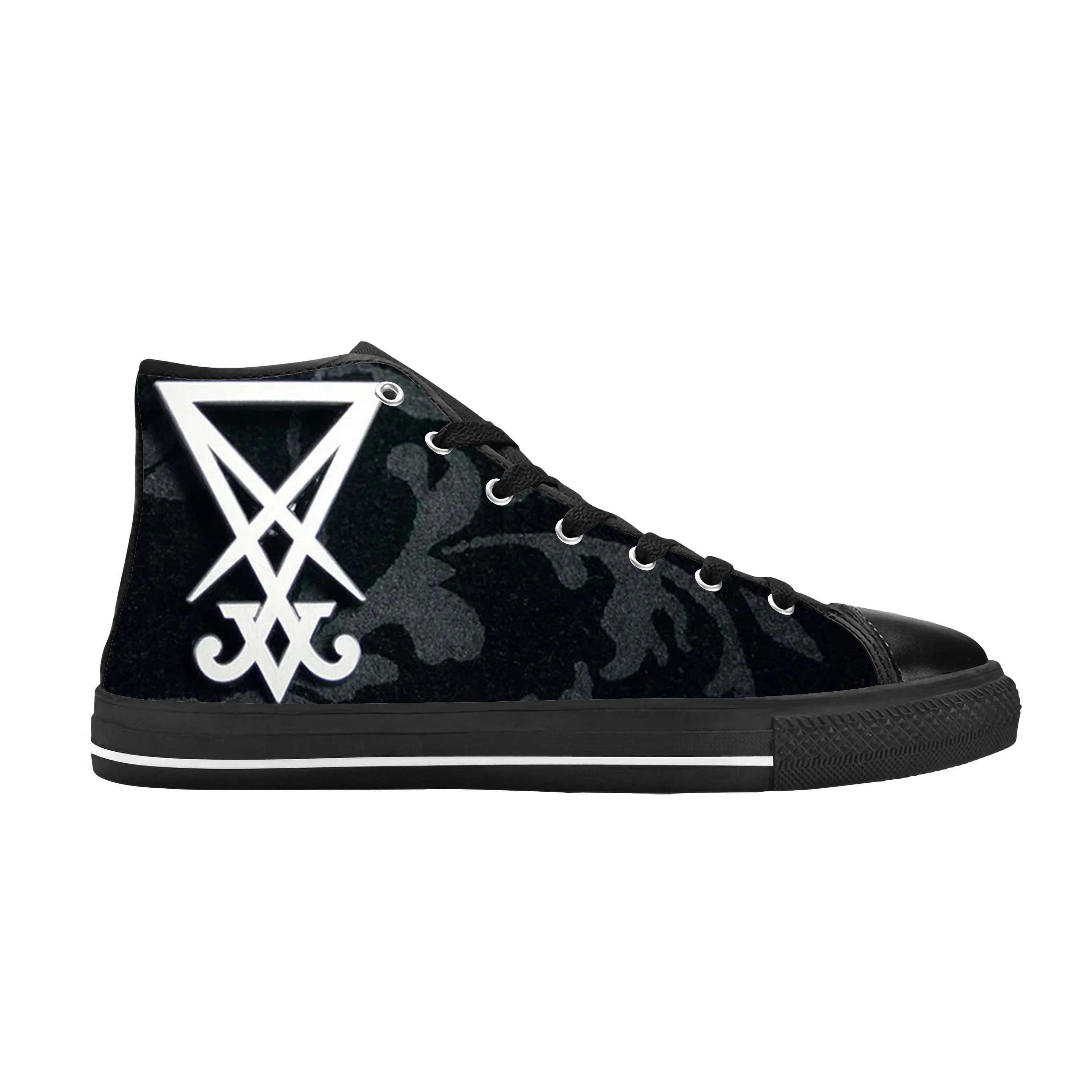 

Sigil Lucifer Seal Of Satan Satanic Devil Gothic Casual Cloth Shoes High Top Comfortable Breathable 3D Print Men Women Sneakers