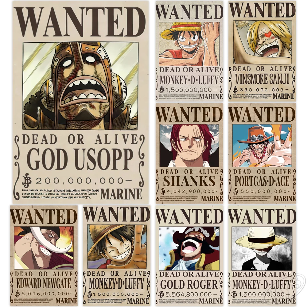 Обезьянка д. Luffy крафт-бумага стена один кусок картины дома Vinsmoke Sanji постер