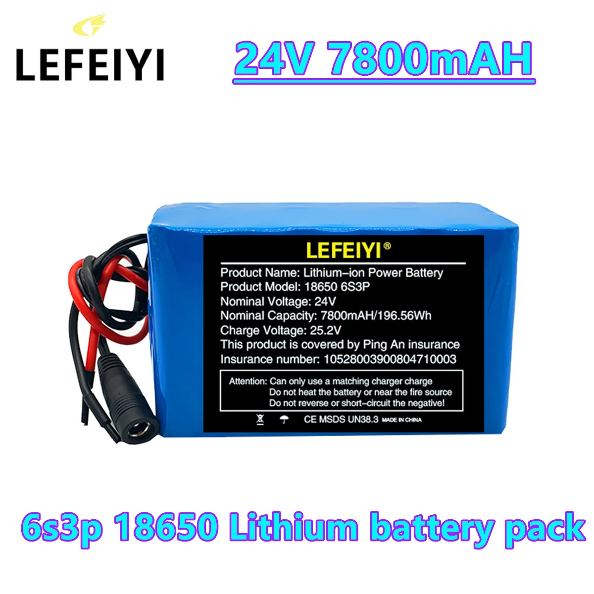 

100% новый 24 В 18650 Ач 6S3P 25,2 литиевый аккумулятор 7800 в мАч Электрический велосипед мопед/Электрический/литий-ионный аккумулятор + зарядное устр...