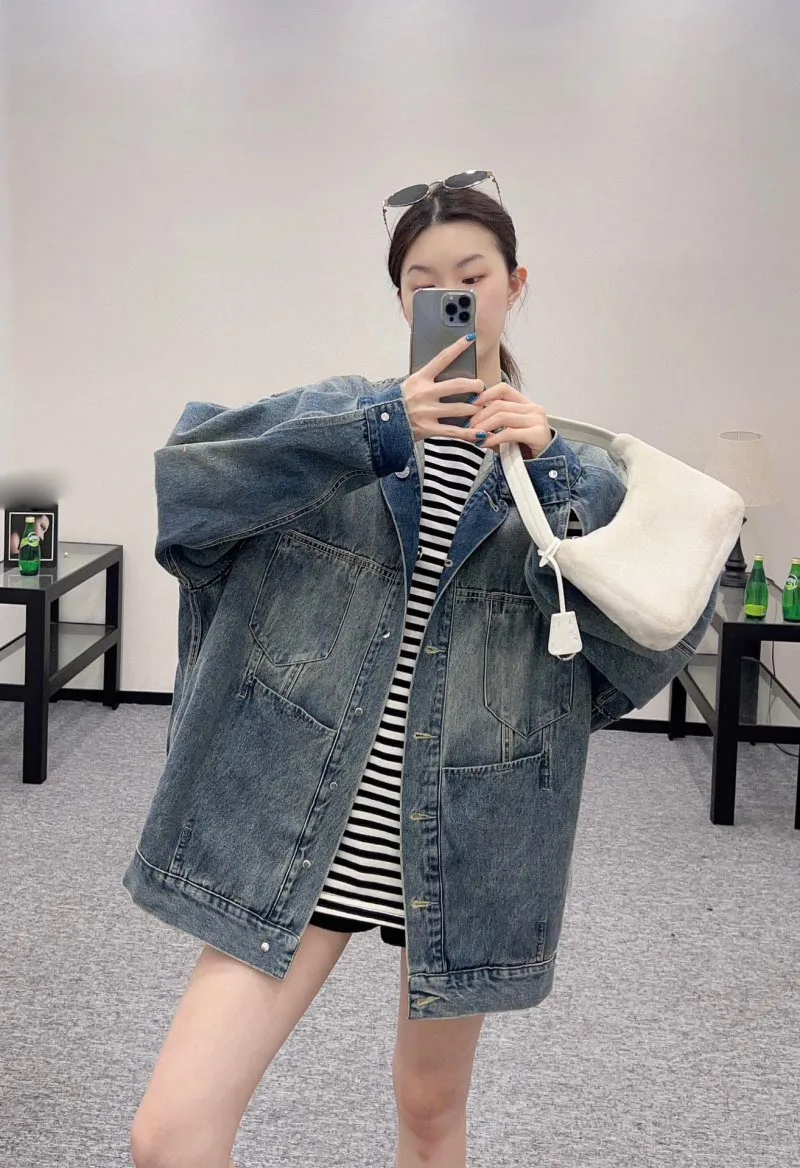 Осень 2024 новая женская куртка модная индивидуальная уличная трендовая большая