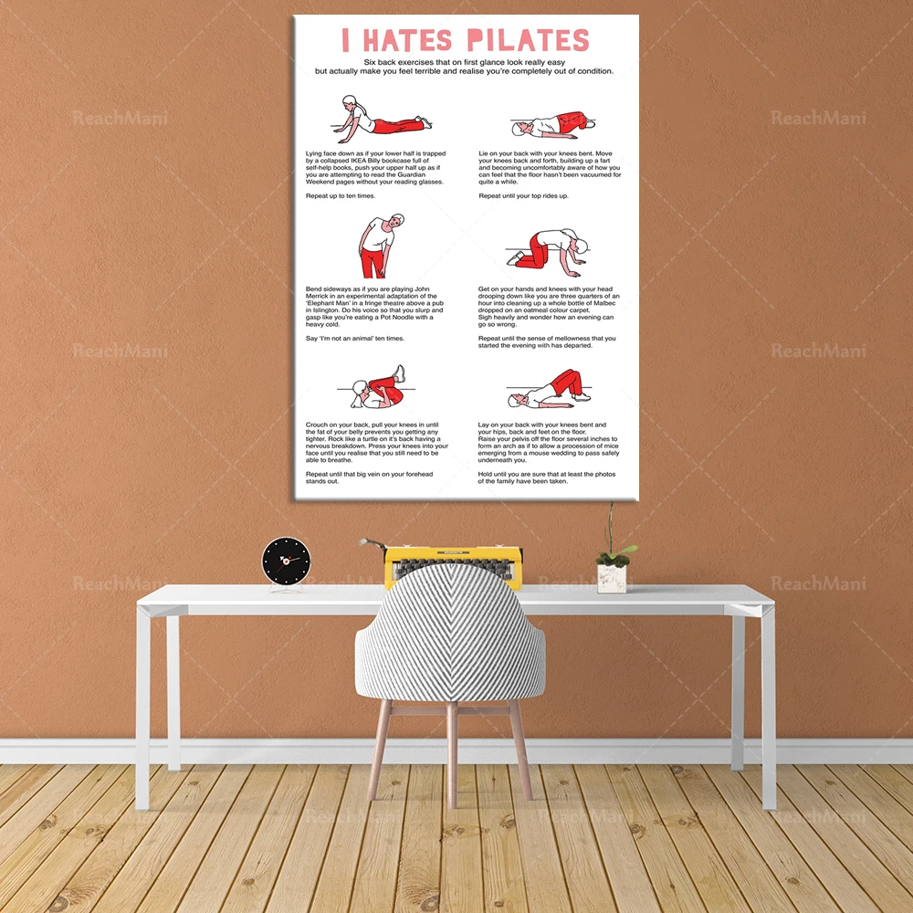 

Упражнения для пилатеса, настенная Картина на холсте в скандинавском стиле, Постер для украшения гостиной, йоги