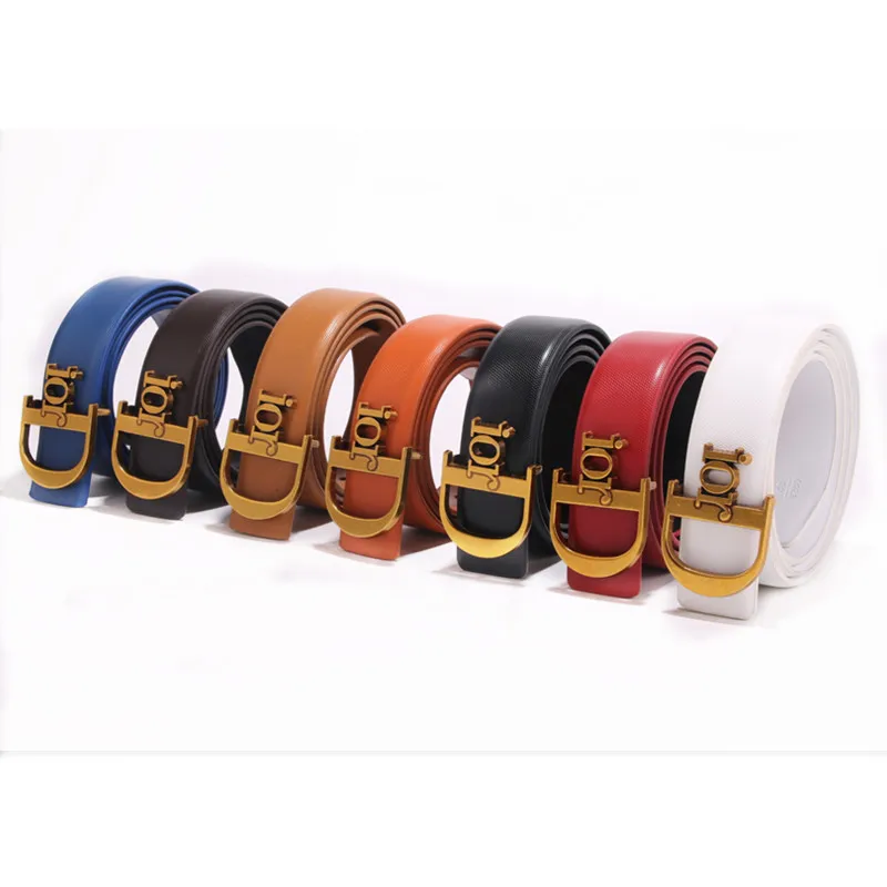 2021 New Luxury Genuine Leather Design Letter Belt for Women and Men High Quality Buckle Ceinture Femme Brown Patchwork Jeans