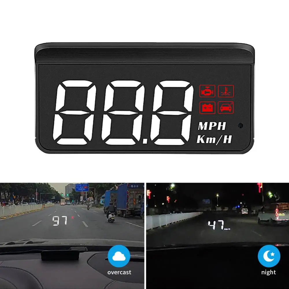

Comes With A Shade Speedometer Monitor Multifunctional Universal Car Head Up Display M3 Obd2 Hud Auto Hud Display