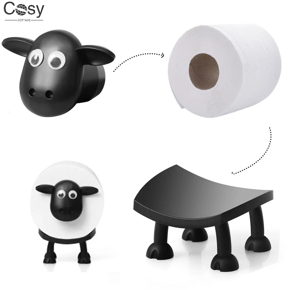 Держатель для туалетной бумаги с овцами забавный держатель рулона овцы из смолы