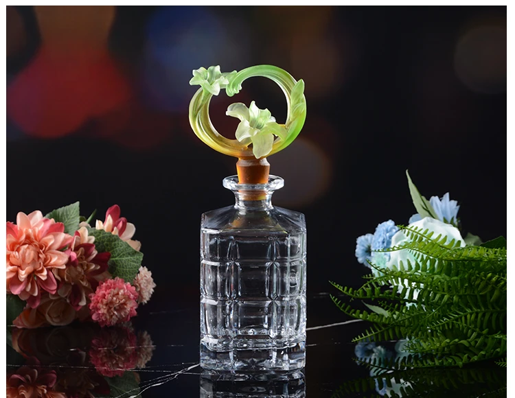 Роскошный богемный Хрустальный графин с цветами 750 мл