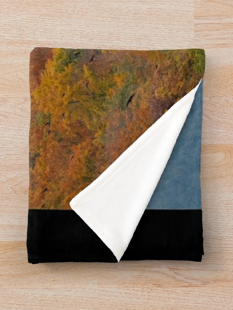 Версия 2 осенний пейзаж осень в Таунсе. Декоративное одеяло. Дизайнерские одеяла.