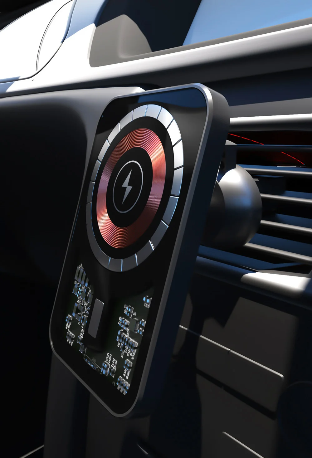 Магнитное автомобильное беспроводное зарядное устройство Magsafe 15 Вт для iPhone 12 13 14