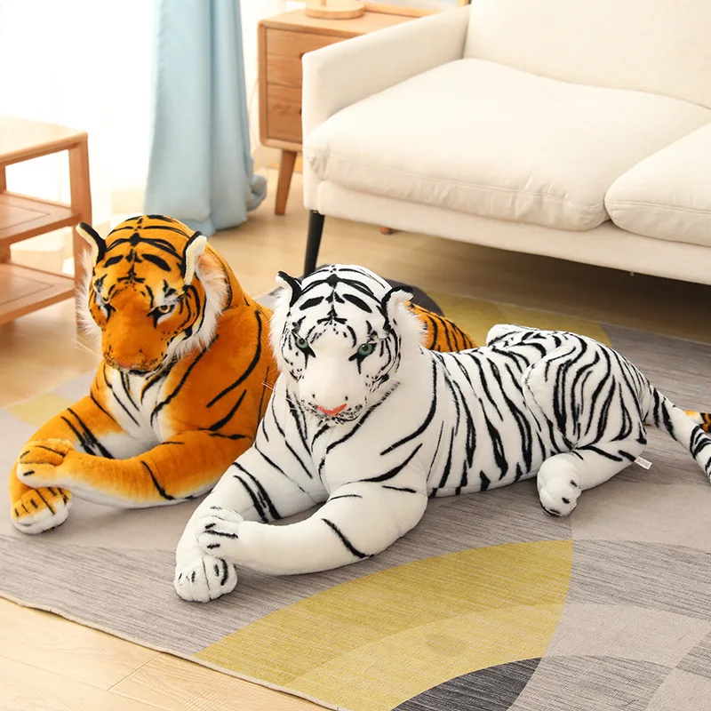 

Zqswkl 50/75/100cm Simulation Tiger Doll Plush Stuffed Toys Cute Siberian Tiger Doll White Tiger Doll Children's Birthday Gift