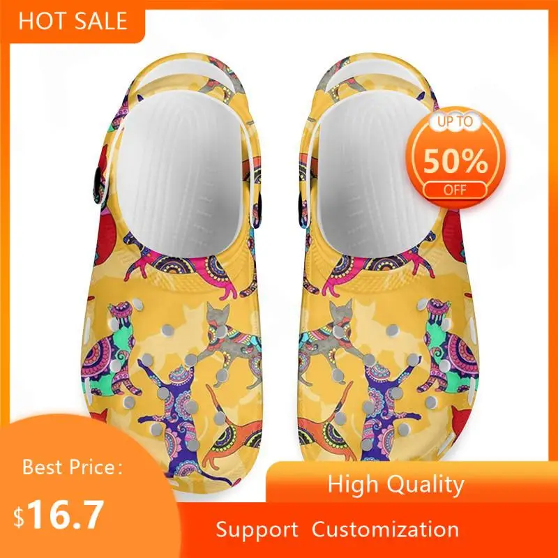 

Новинка, модные мужские сандалии с мягкой подошвой и кошачьим узором