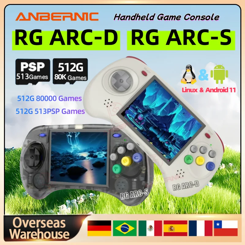 ANBERNIC RG ARC-D ARC-S ARC Портативная игровая консоль Ретро Портативный плеер для видеоигр