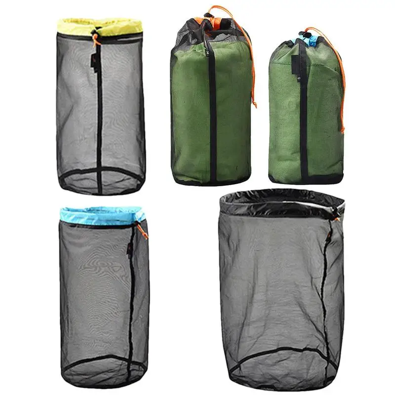 

Ultralight Mesh Bag Backpacking Stuff Sack Set Ultralight Mesh Bags For Sleeping Bag Ditty Sacks Nylon Mesh Stuff Sack For