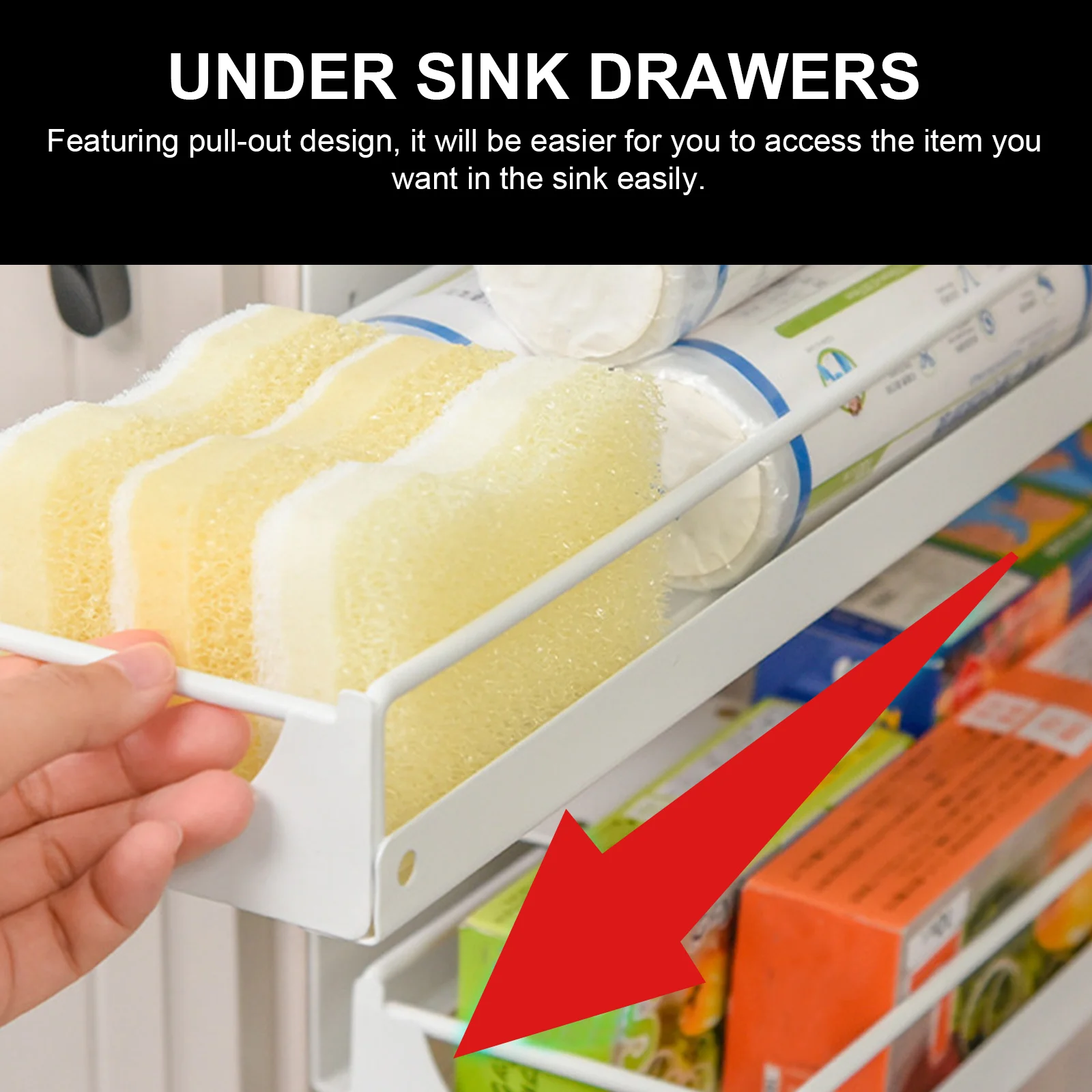 Выдвижная раковина для хранения под ящиками раздвижной органайзер выдвижная