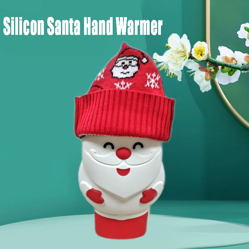 

Christmas Silicone Santa Hand Warmer Hot Water Bag Portable Hand Warmer Bottle Hand Feet Winter Warm Supplies Gift
