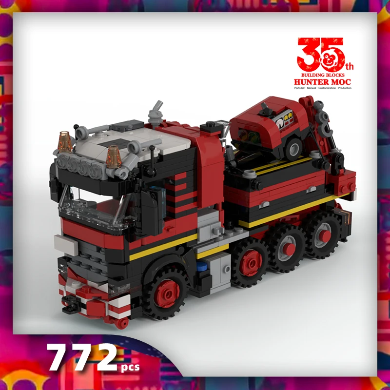 Мобильный кран HtMoc строительные блоки для грузовиков игрушечный грузовик