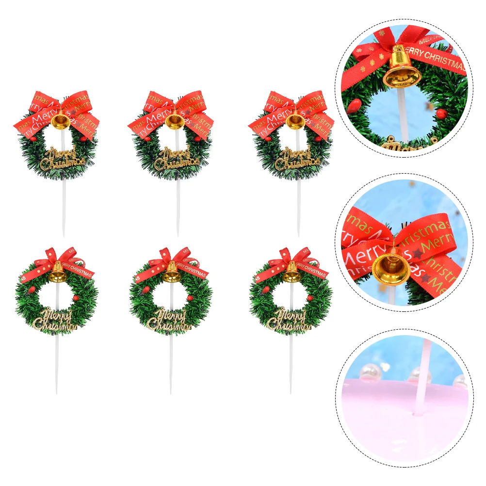 

Cake Christmas Toppers Cupcaketopper Tree Treat Picks Dessert Decor Ornaments Holiday Decorations