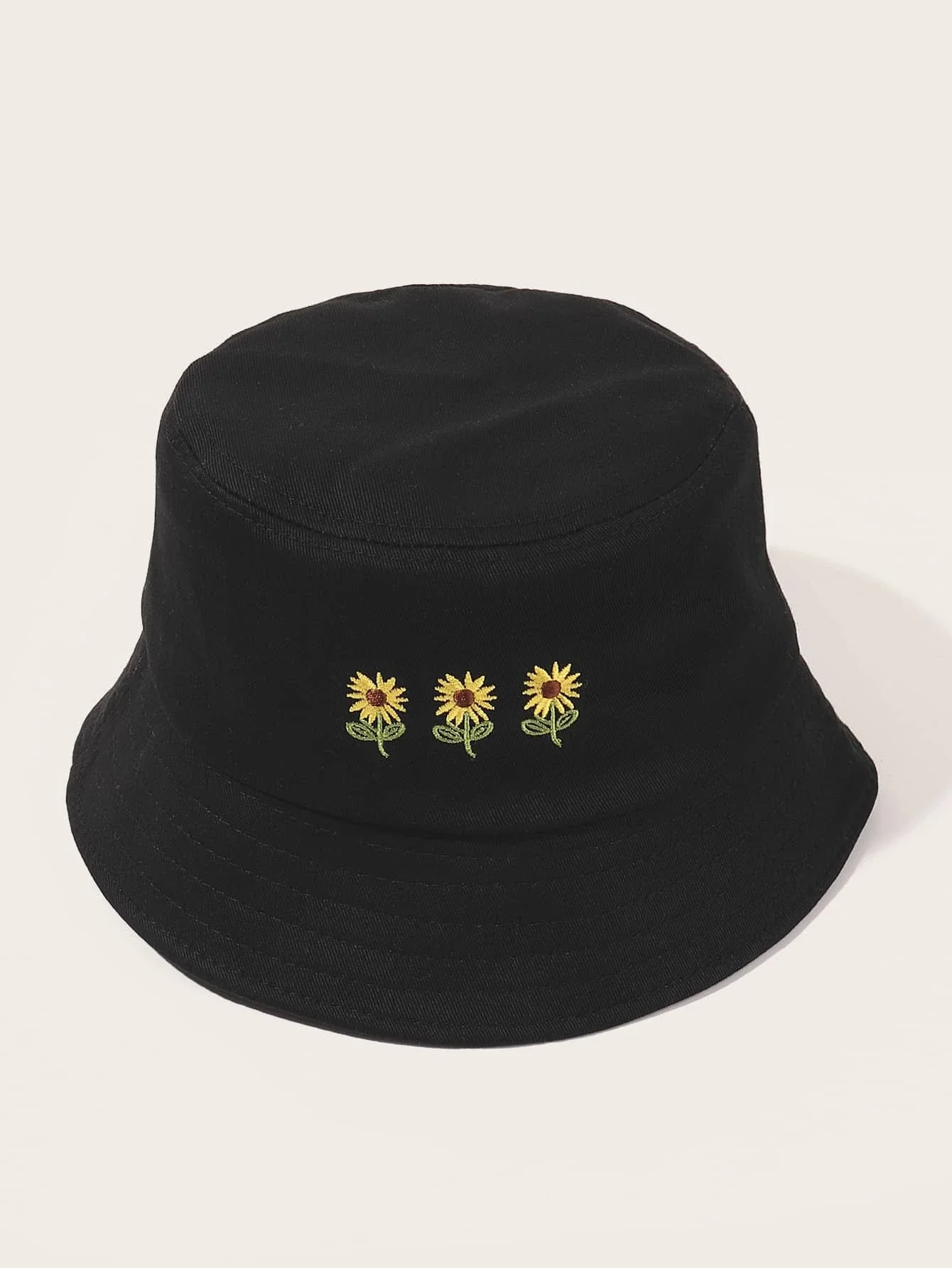 

Men Floral Embroidery Bucket Hat