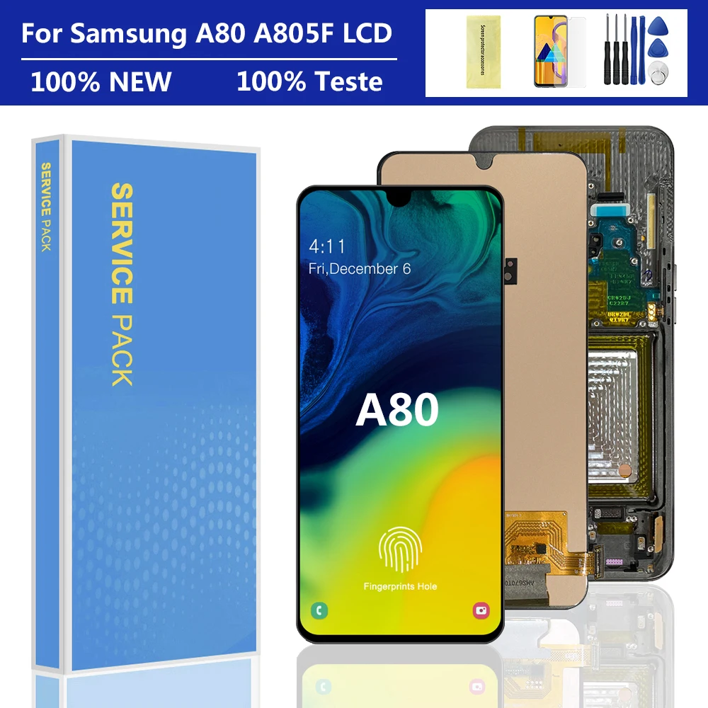 

Original SUPER AMOLED 6.7'' LCD Display For Samsung Galaxy A80 A805 A805F SM-A805F/DS LCD Touch Screen Digitizer Assembly